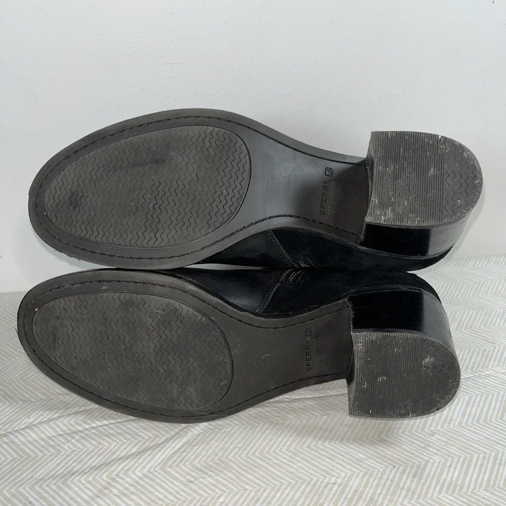 Sperry Women's Ambrose Ankle Boots Size 9.5 M Black‎ Suede Leather STS90524